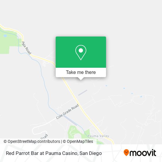 Mapa de Red Parrot Bar at Pauma Casino