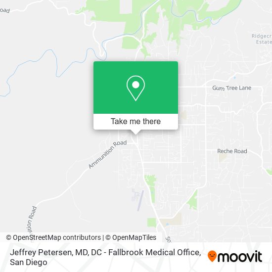 Jeffrey Petersen, MD, DC - Fallbrook Medical Office map