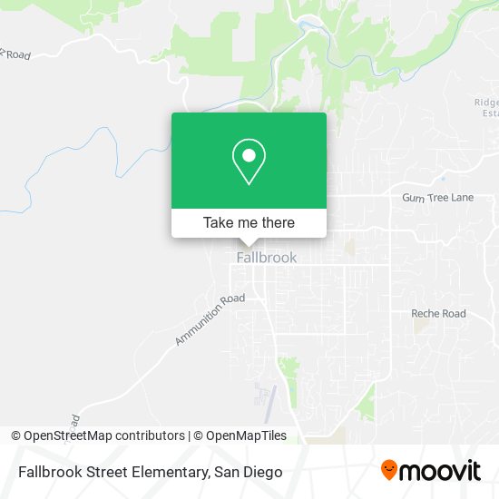 Fallbrook Street Elementary map