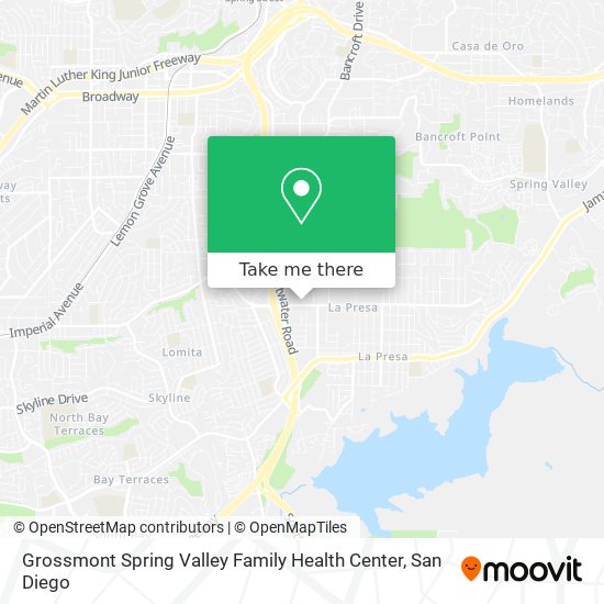 Mapa de Grossmont Spring Valley Family Health Center