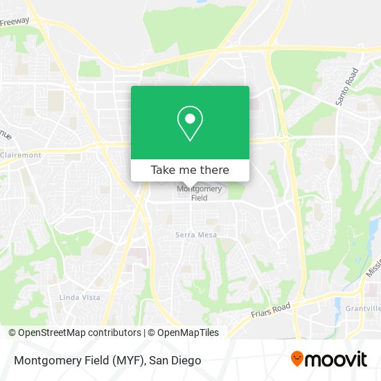 Montgomery Field (MYF) map