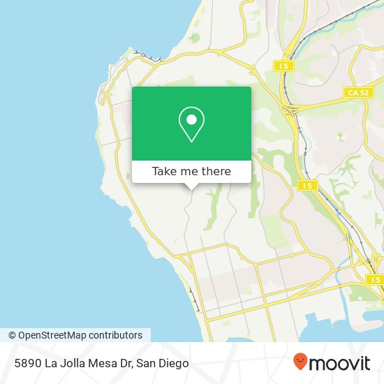 Mapa de 5890 La Jolla Mesa Dr