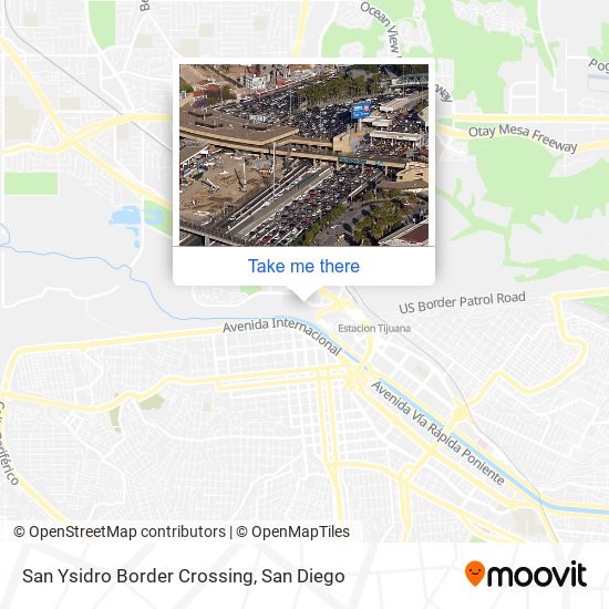 Mapa de San Ysidro Border Crossing