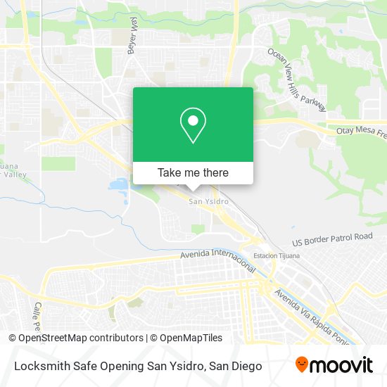 Mapa de Locksmith Safe Opening San Ysidro