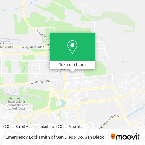 Mapa de Emergency Locksmith of San Diego Co