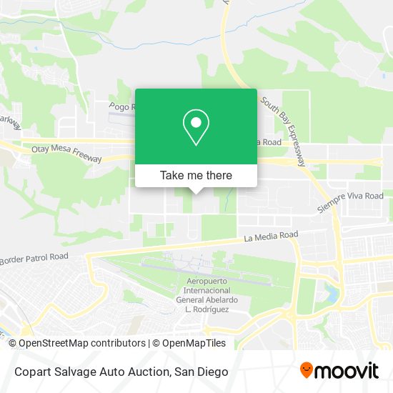 Mapa de Copart Salvage Auto Auction