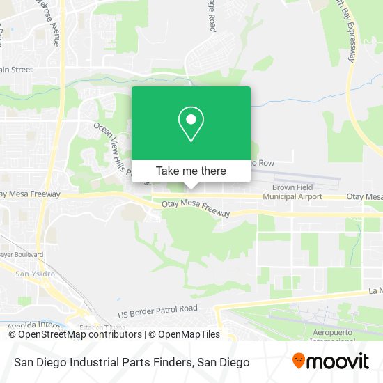 Mapa de San Diego Industrial Parts Finders