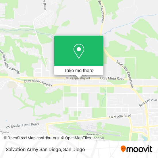 Salvation Army San Diego map