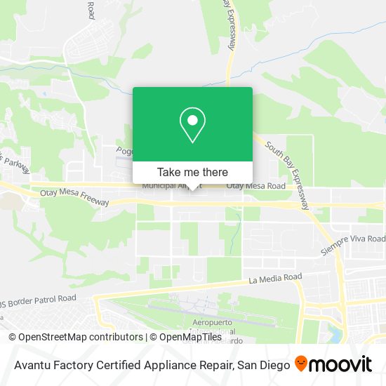Avantu Factory Certified Appliance Repair map
