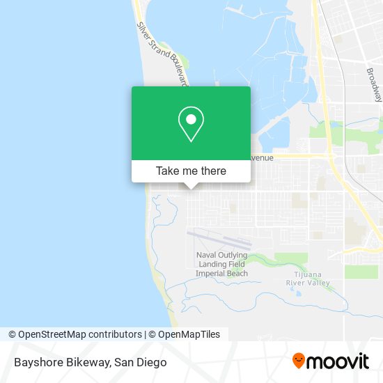 Mapa de Bayshore Bikeway