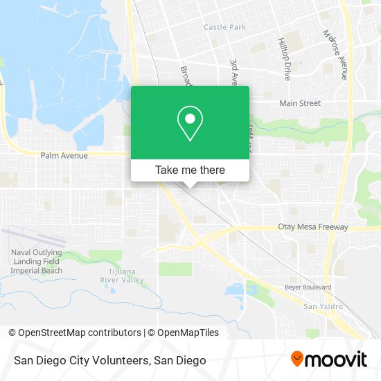 San Diego City Volunteers map
