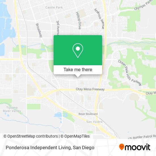 Ponderosa Independent Living map
