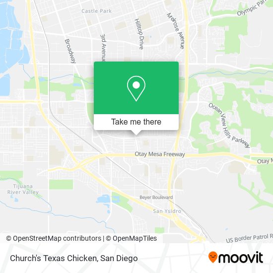 Mapa de Church's Texas Chicken