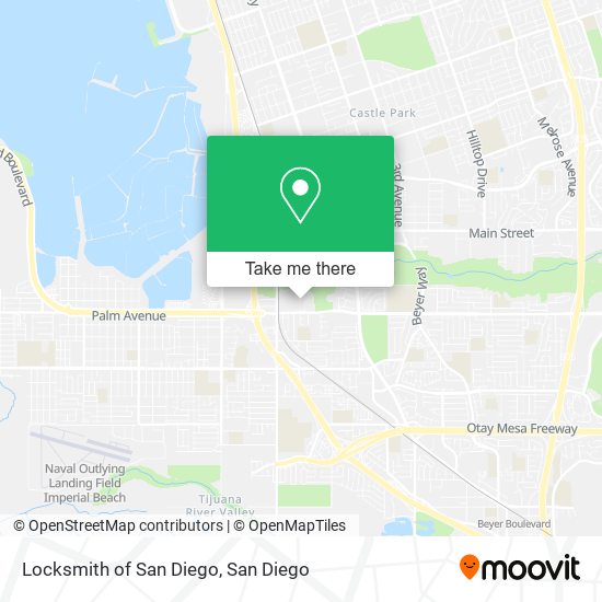 Locksmith of San Diego map