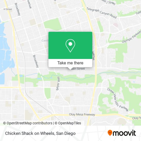 Chicken Shack on Wheels map