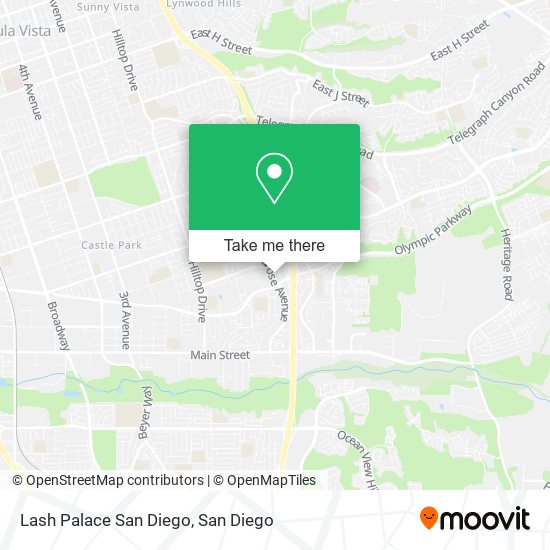 Lash Palace San Diego map