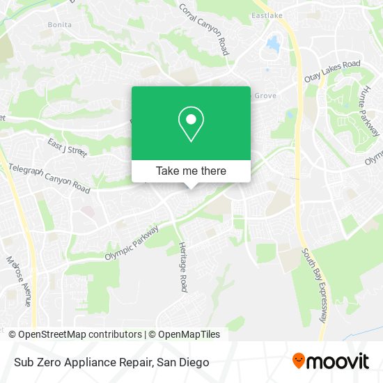 Sub Zero Appliance Repair map