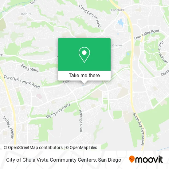 City of Chula Vista Community Centers map