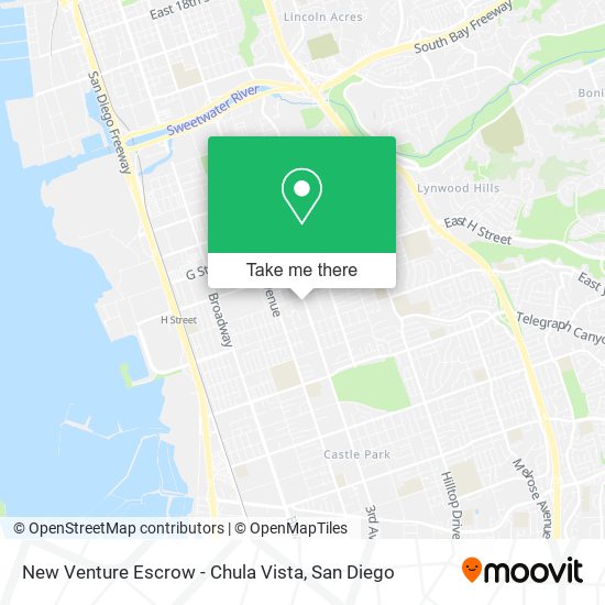 Mapa de New Venture Escrow - Chula Vista