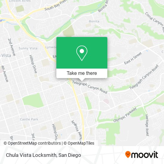 Mapa de Chula Vista Locksmith