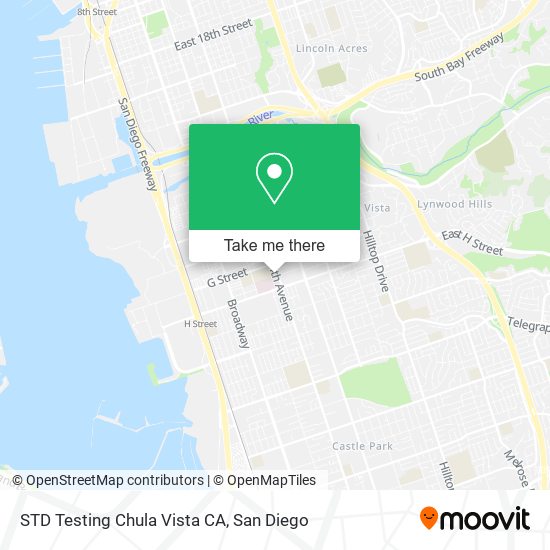 Mapa de STD Testing Chula Vista CA