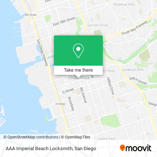 Mapa de AAA Imperial Beach Locksmith
