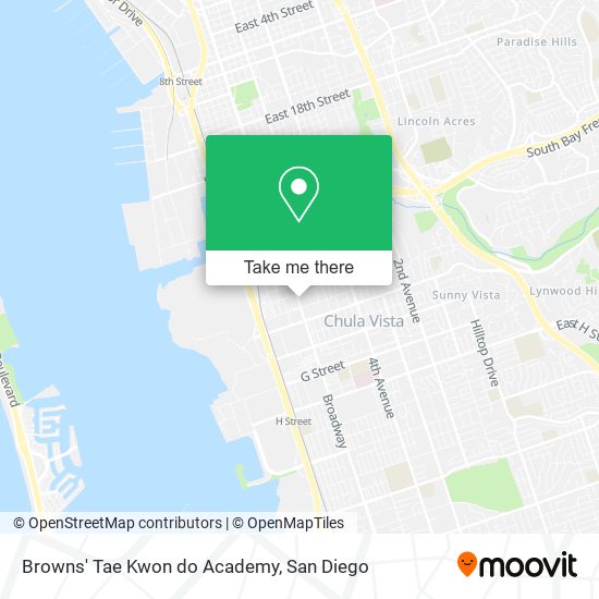 Browns' Tae Kwon do Academy map