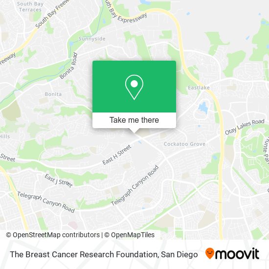 Mapa de The Breast Cancer Research Foundation