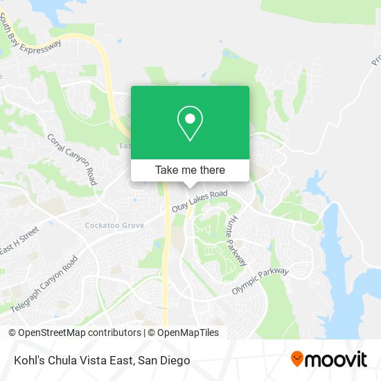 Kohl's Chula Vista East map