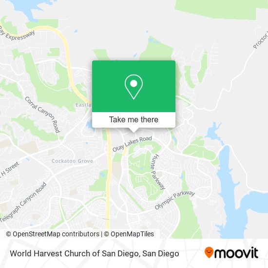 Mapa de World Harvest Church of San Diego