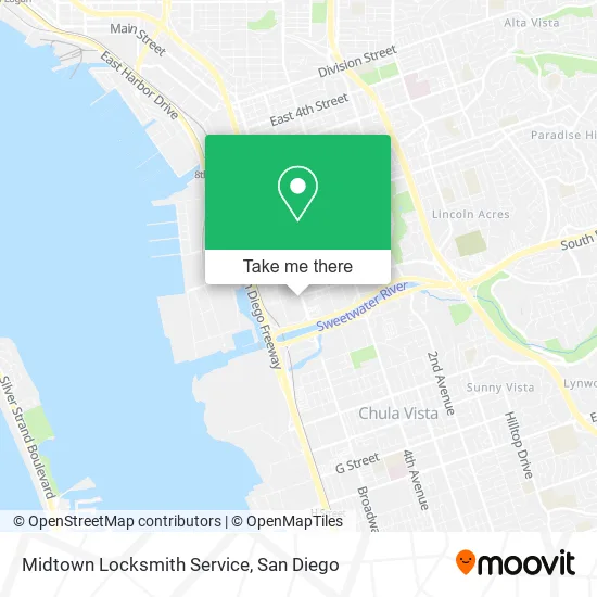 Mapa de Midtown Locksmith Service