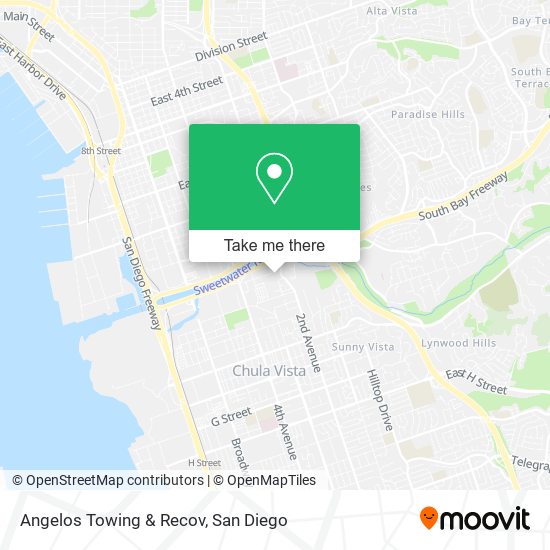 Angelos Towing & Recov map