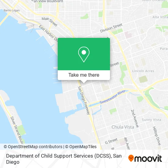Mapa de Department of Child Support Services (DCSS)