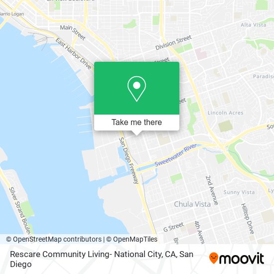 Mapa de Rescare Community Living- National City, CA