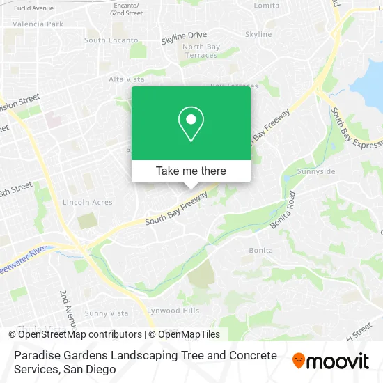 Mapa de Paradise Gardens Landscaping Tree and Concrete Services