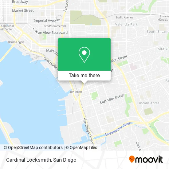 Cardinal Locksmith map