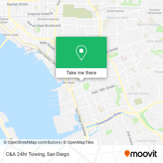 Mapa de C&A 24hr Towing