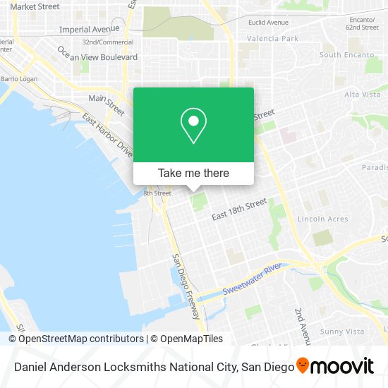 Daniel Anderson Locksmiths National City map