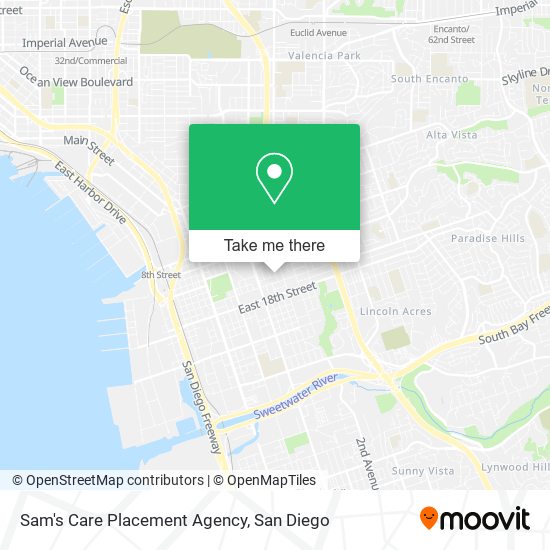 Sam's Care Placement Agency map