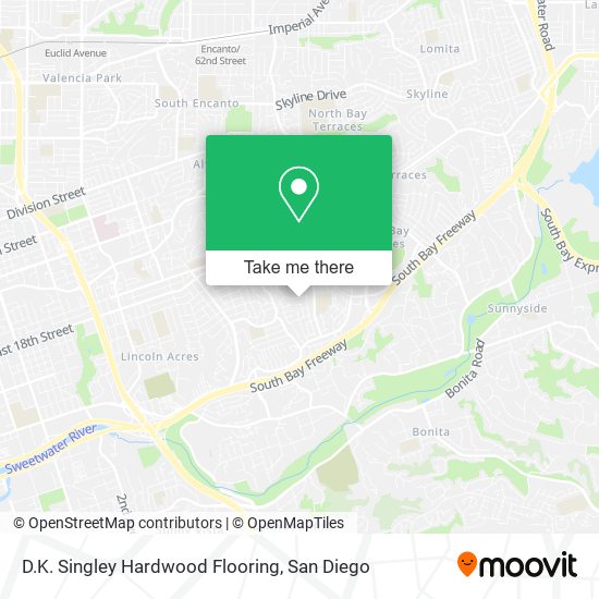 D.K. Singley Hardwood Flooring map