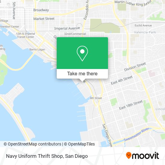 Navy Uniform Thrift Shop map