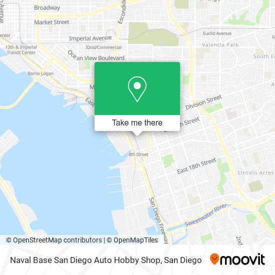 Naval Base San Diego Auto Hobby Shop map