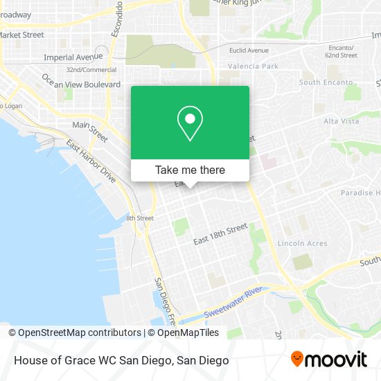 House of Grace WC San Diego map