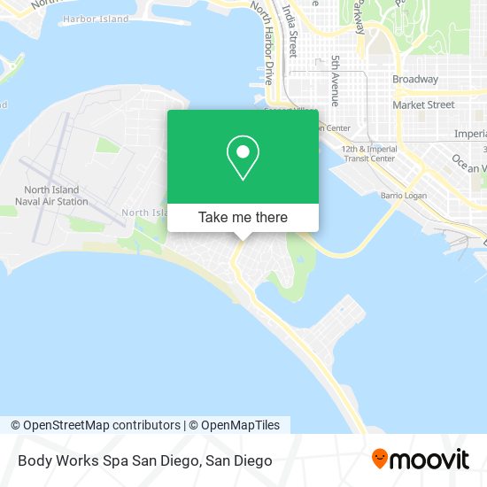 Mapa de Body Works Spa San Diego