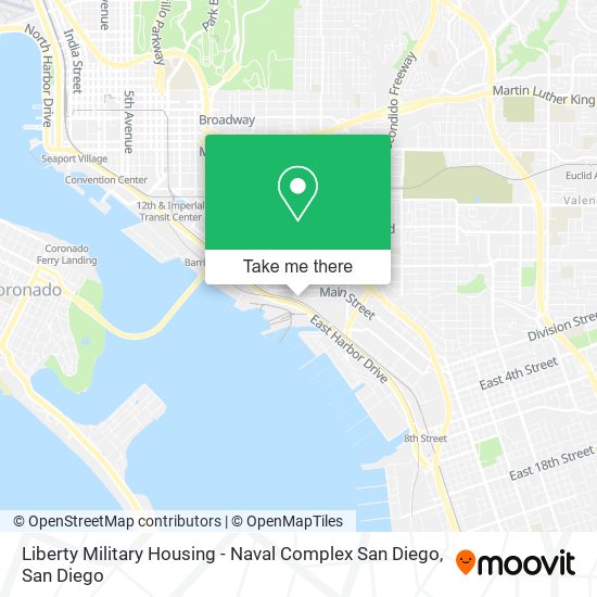 Mapa de Liberty Military Housing - Naval Complex San Diego