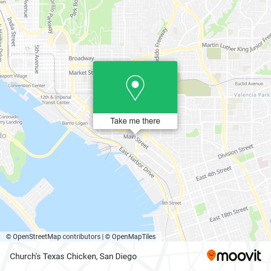 Mapa de Church's Texas Chicken