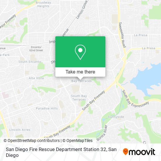 Mapa de San Diego Fire Rescue Department Station 32