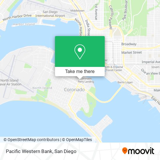 Pacific Western Bank map