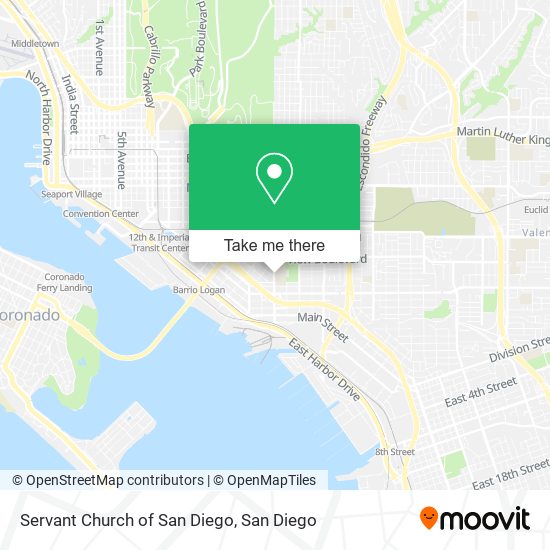 Servant Church of San Diego map