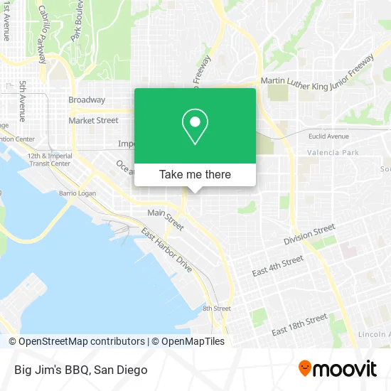 Big Jim's BBQ map